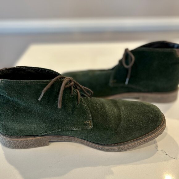 Alfani Men's Lancer Chukka Boots in Pine Green Suede Crepe Sole Size 9M - Picture 3 of 9